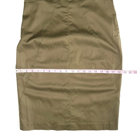 D. Exterior Made in Italy Olive Green Sheath Dress Size XS - Picture 11 of 14